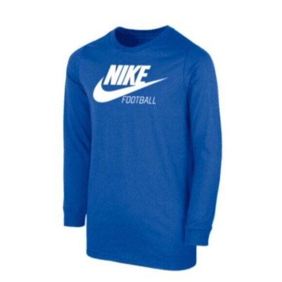 NWT Nike Blue Long Sleeve Tee Swoosh Football - Sz XL - Picture 1 of 7